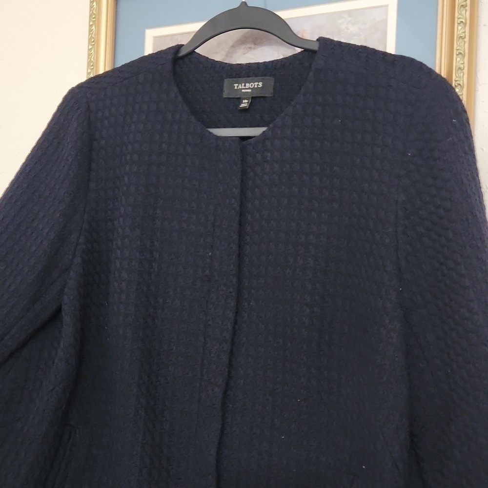Talbots Knit Jacket  Size 14 Petite Contemporary Career Formal Sophisticated - Picture 4 of 16